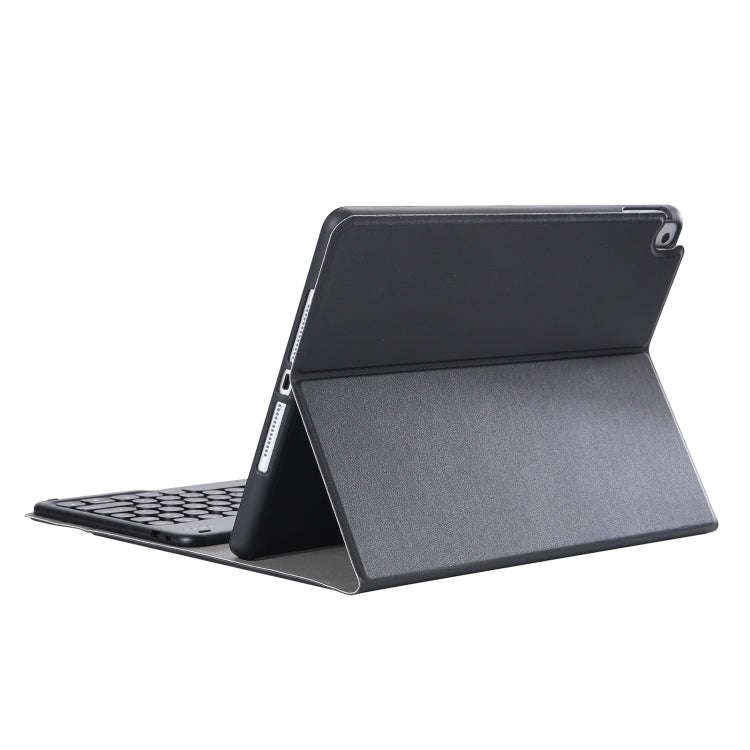 YA098B Detachable Lambskin Texture Round Keycap Bluetooth Keyboard Leather Tablet Case with Pen S...