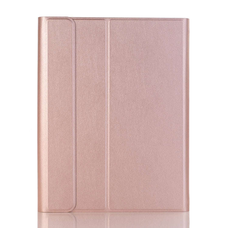 YA098B Detachable Lambskin Texture Round Keycap Bluetooth Keyboard Leather Tablet Case with Pen S...