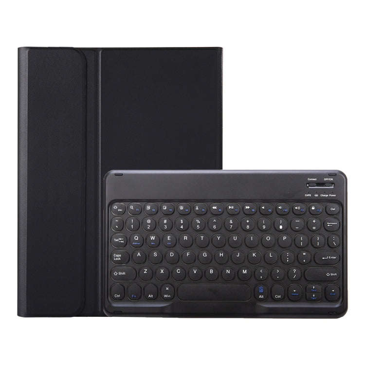 YA610B Detachable Lambskin Texture Round Keycap Bluetooth Keyboard Leather Tablet Case with Pen S...