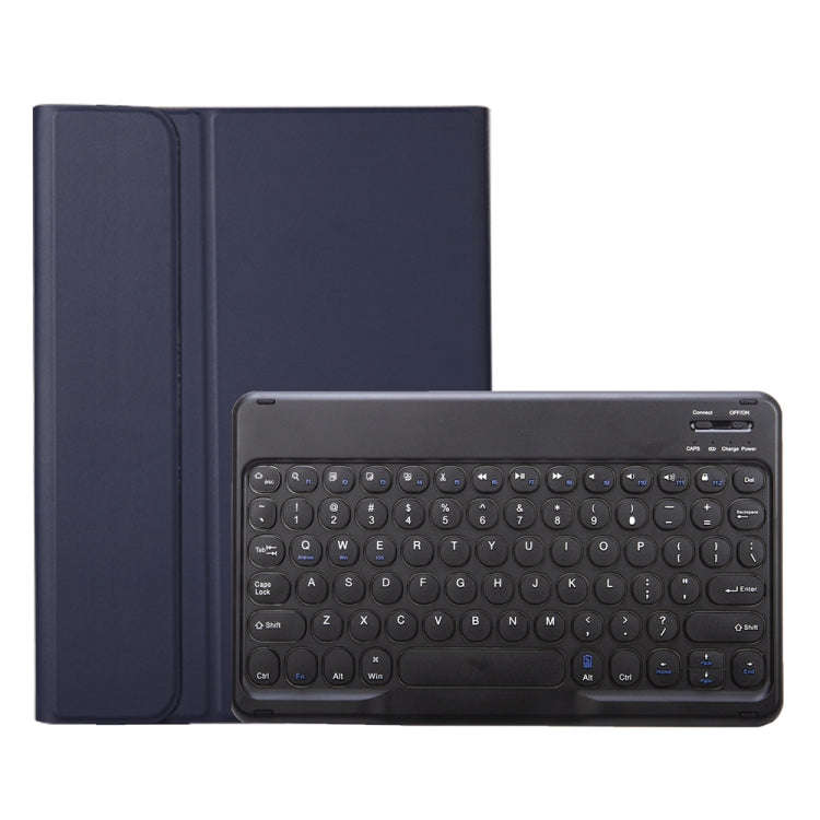YA610B Detachable Lambskin Texture Round Keycap Bluetooth Keyboard Leather Tablet Case with Pen S...