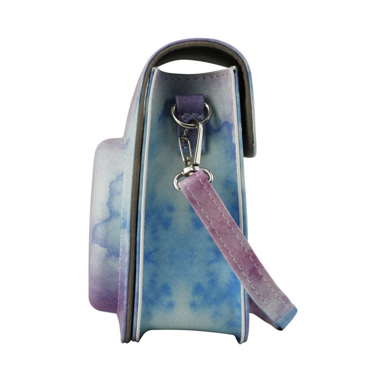 Painted Series Camera Bag with Shoulder Strap for Fujifilm Instax mini 11(Blue Pastel)