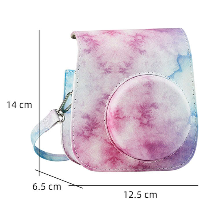 Painted Series Camera Bag with Shoulder Strap for Fujifilm Instax mini 11(Blue Pastel)