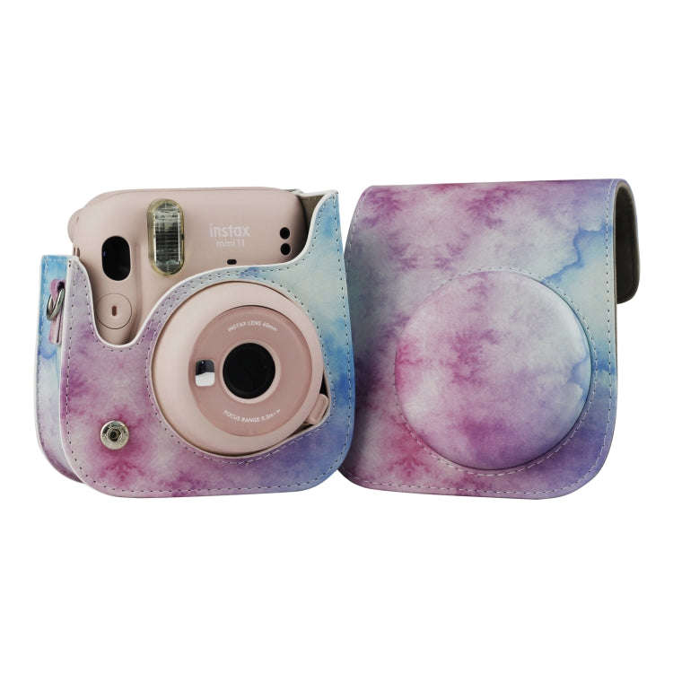 Painted Series Camera Bag with Shoulder Strap for Fujifilm Instax mini 11(Blue Pastel)