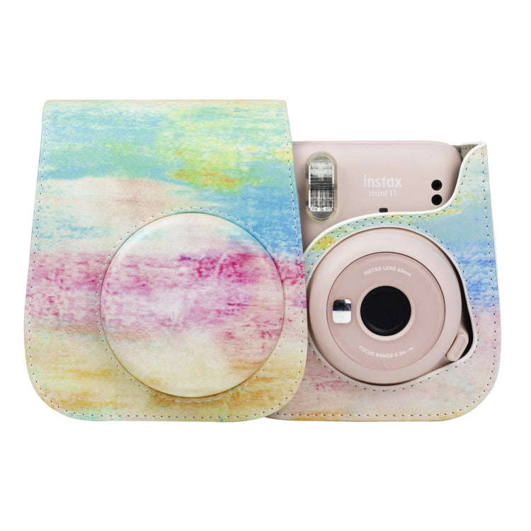 Painted Series Camera Bag with Shoulder Strap for Fujifilm Instax mini 11(Oil Paint)