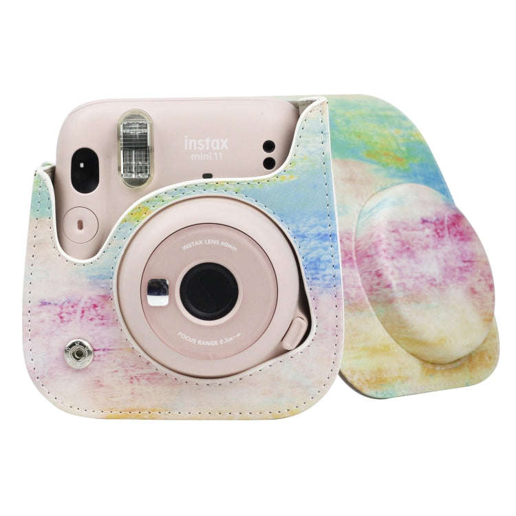 Painted Series Camera Bag with Shoulder Strap for Fujifilm Instax mini 11(Oil Paint)
