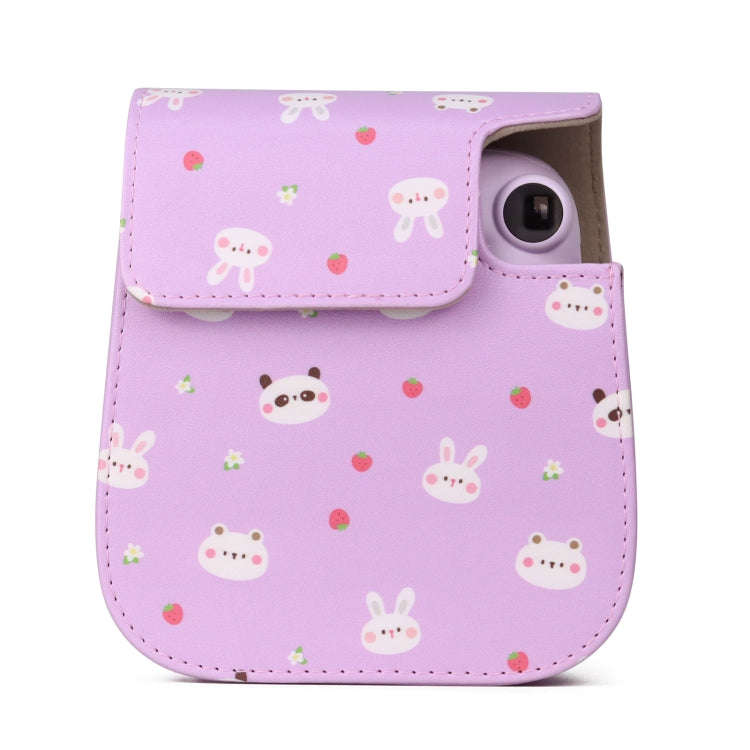 Painted Series Camera Bag with Shoulder Strap for Fujifilm Instax mini 11(Fruit Animal)