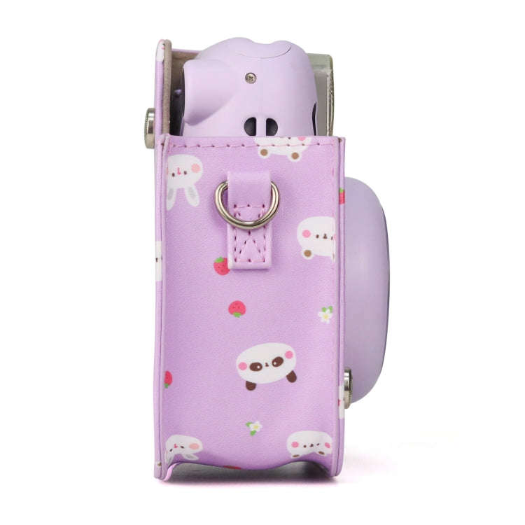 Painted Series Camera Bag with Shoulder Strap for Fujifilm Instax mini 11(Fruit Animal)