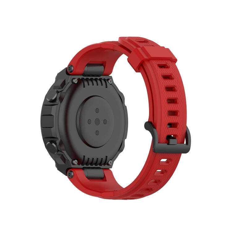 For Amazfit T-Rex Pro / Amazfit T-Rex Silicone Watch Band with Dismantling Tools, One Size(Red)