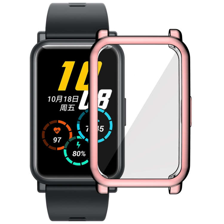 For Honor Watch ES Full Coverage TPU Electroplating Protective Case(Pink)
