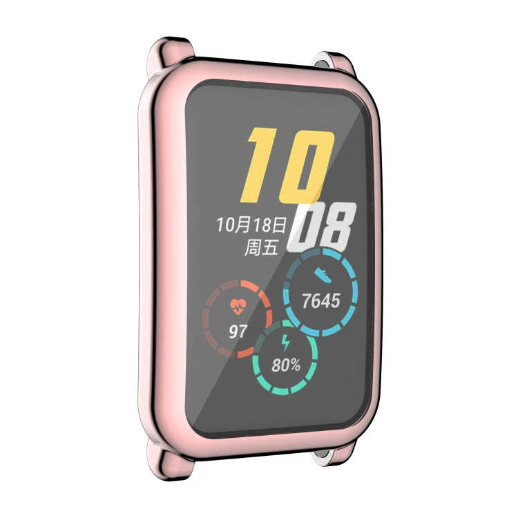 For Honor Watch ES Full Coverage TPU Electroplating Protective Case(Pink)