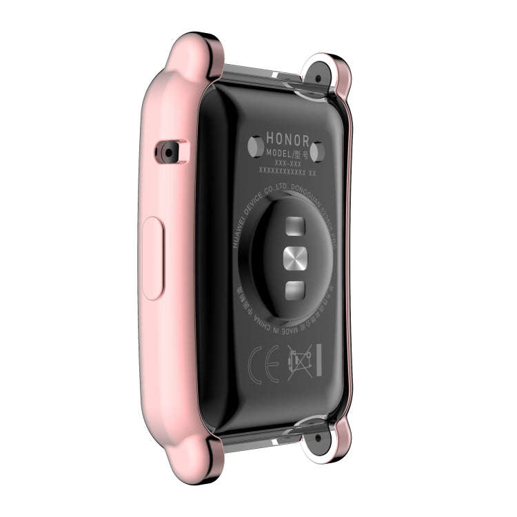 For Honor Watch ES Full Coverage TPU Electroplating Protective Case(Pink)