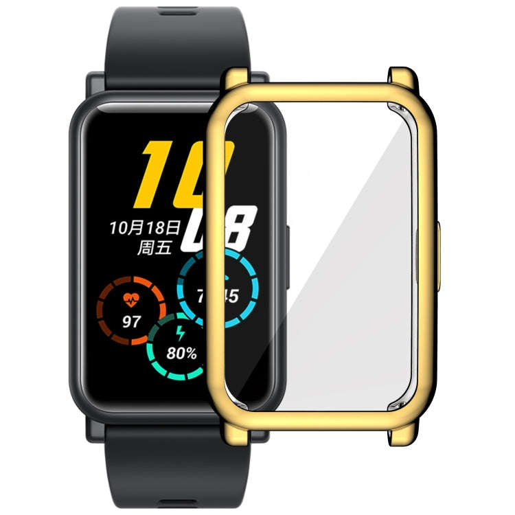 For Honor Watch ES Full Coverage TPU Electroplating Protective Case(Gold)