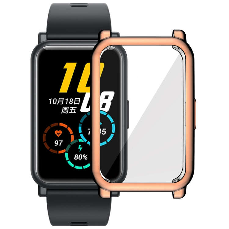 For Honor Watch ES Full Coverage TPU Electroplating Protective Case(Rose Gold)