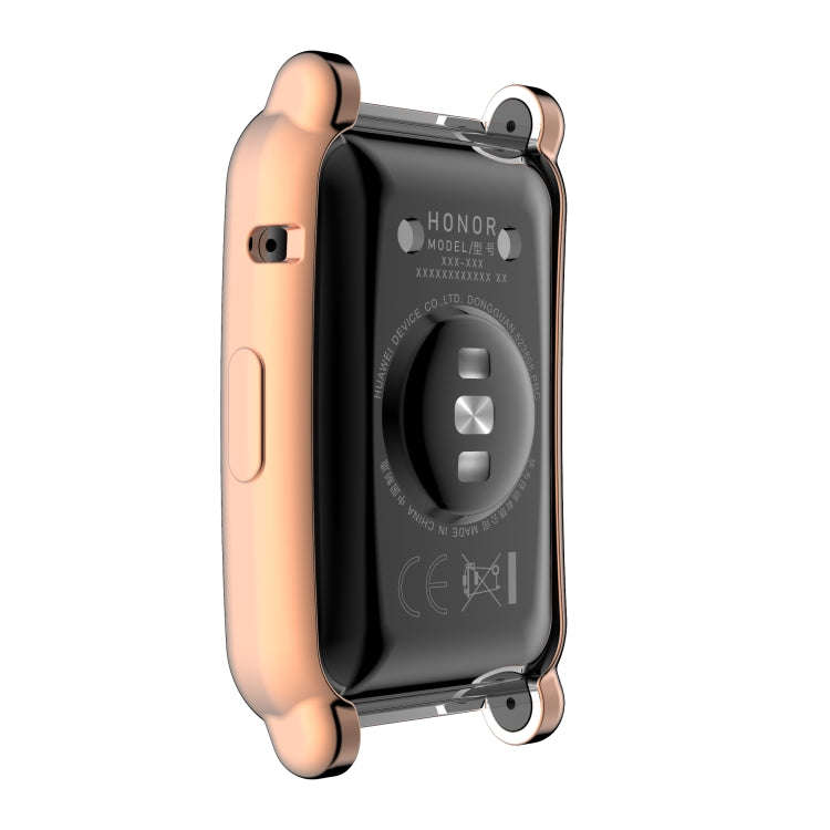 For Honor Watch ES Full Coverage TPU Electroplating Protective Case(Rose Gold)