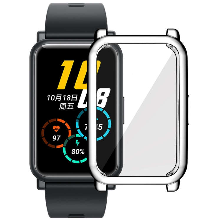 For Honor Watch ES Full Coverage TPU Electroplating Protective Case(Silver)