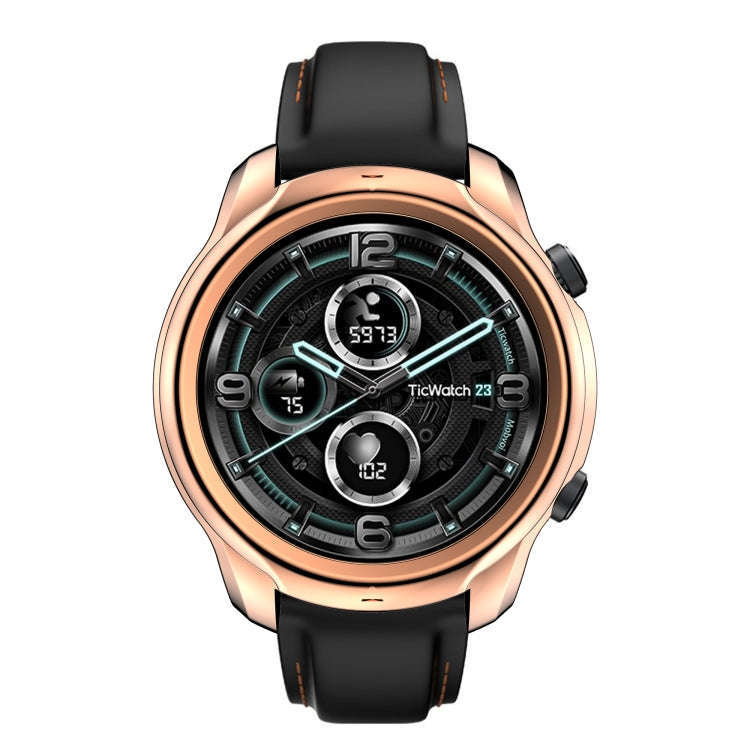 For TicWatch Pro 3 TPU Electroplating Frame Protective Case(Rose Gold)