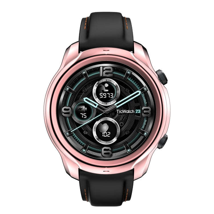 For TicWatch Pro 3 TPU Electroplating Frame Protective Case(Pink)