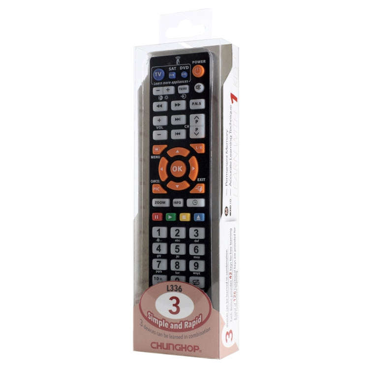 CHUNGHOP L336 Universal Smart Learning Remote Controller for TV / CBL / DVD(Black)