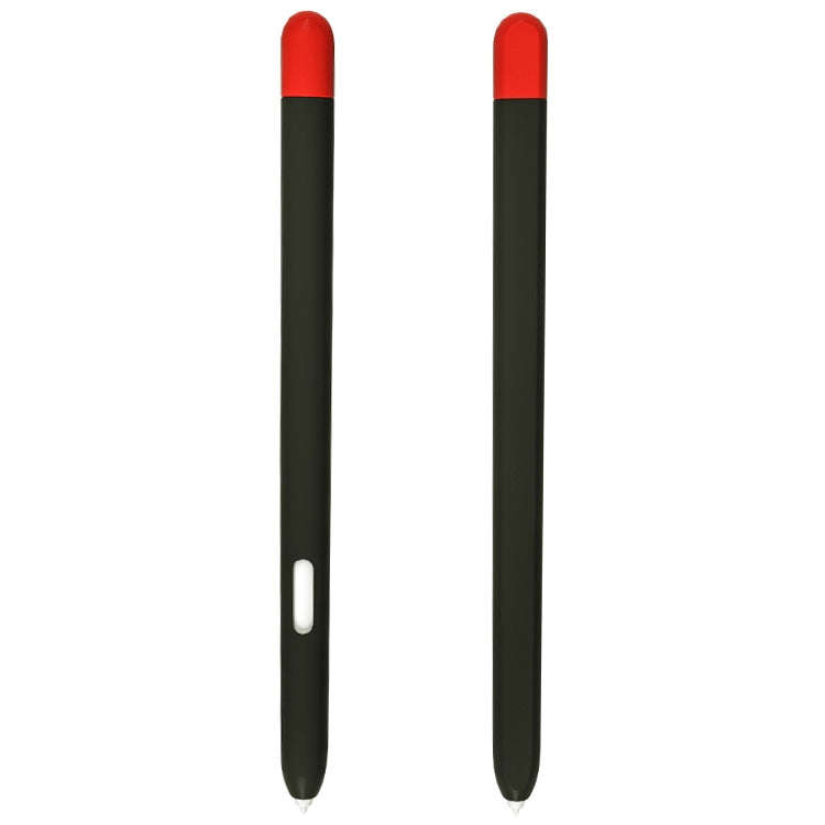 Liquid Silicone Stylus Pen Protective Case for Samsung Galaxy Tab S6 Lite P610 / P615(Black Red)