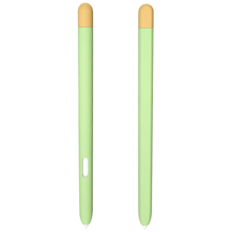 Liquid Silicone Stylus Pen Protective Case for Samsung Galaxy Tab S6 Lite P610 / P615(Green Yellow)