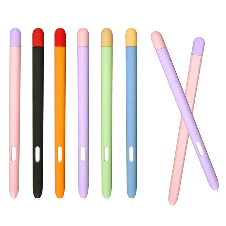 Liquid Silicone Stylus Pen Protective Case for Samsung Galaxy Tab S6 Lite P610 / P615(Yellow Red)