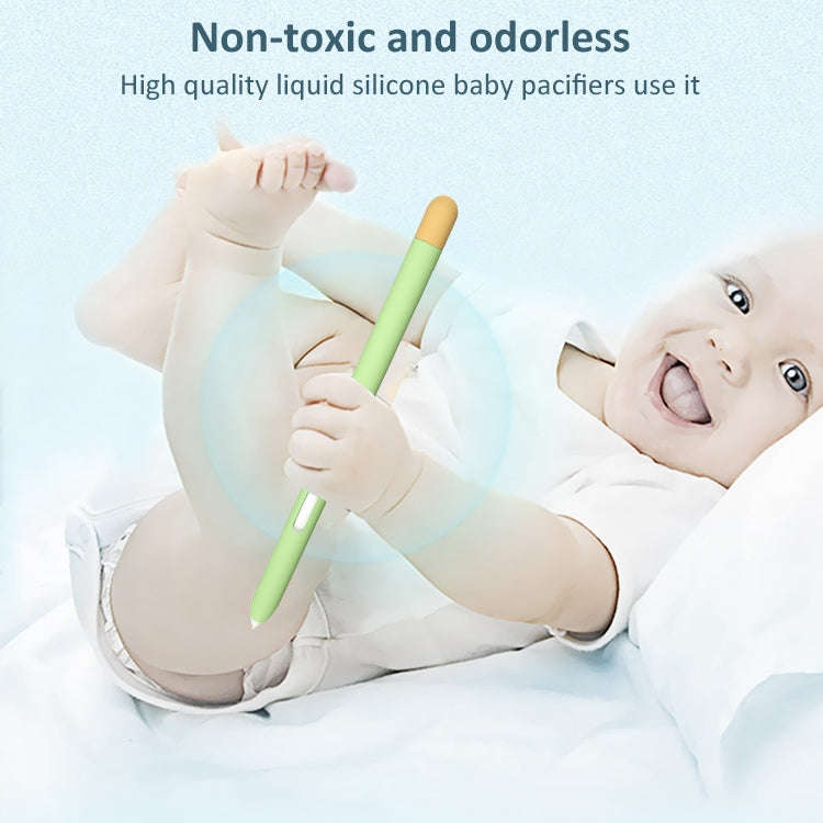 Liquid Silicone Stylus Pen Protective Case for Samsung Galaxy Tab S6 Lite P610 / P615(Green Yellow)