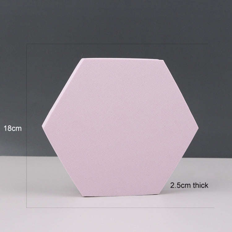 18 x 2cm Hexagon Geometric Cube Solid Color Photography Photo Background Table Shooting Foam Prop...