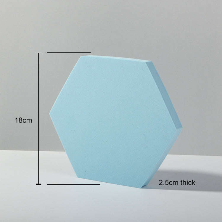 18 x 2cm Hexagon Geometric Cube Solid Color Photography Photo Background Table Shooting Foam Prop...