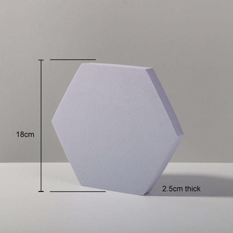 18 x 2cm Hexagon Geometric Cube Solid Color Photography Photo Background Table Shooting Foam Prop...