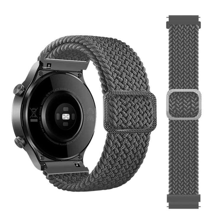 For Huami Amazfit Bip U Pro Adjustable Nylon Braided Elasticity Watch Band(Grey)