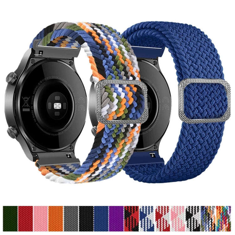 22mm Universal Adjustable Nylon Braided Elasticity Watch Band(Blue)