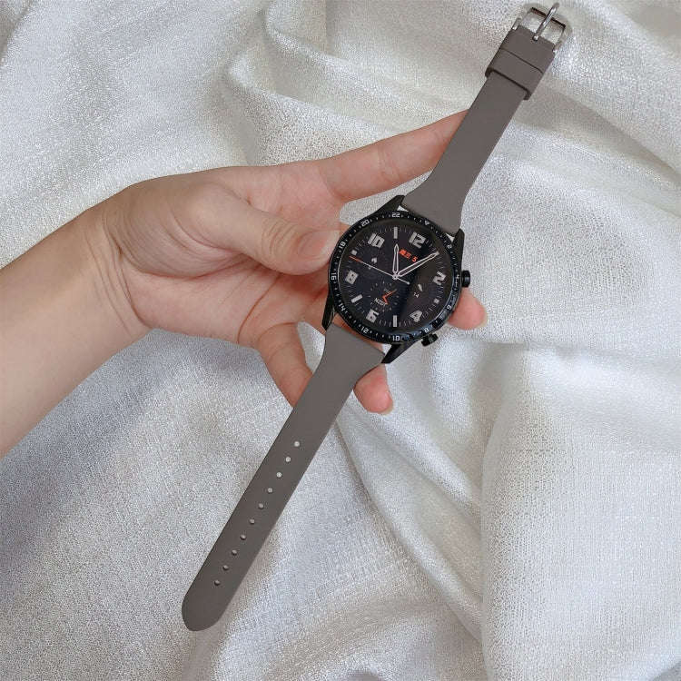 20mm T-shaped Buckle Silicone Watch Band(Coastal Grey)