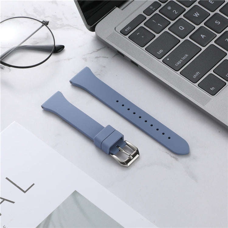20mm T-shaped Buckle Silicone Watch Band(Lavender Grey)