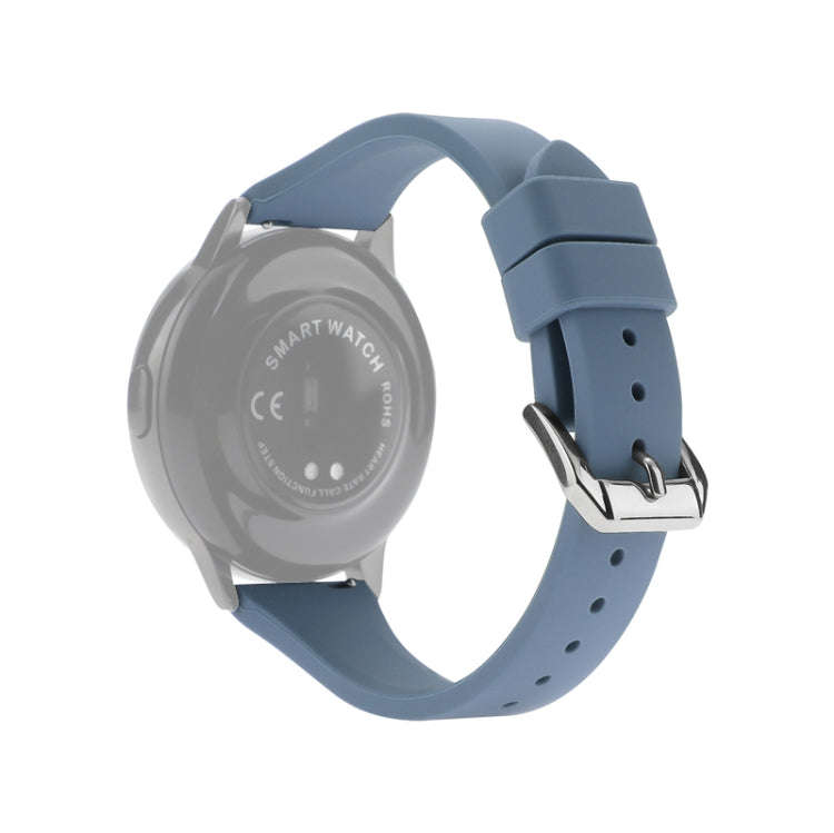 22mm T-shaped Buckle Silicone Watch Band(Lavender Grey)