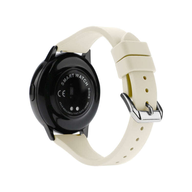 22mm T-shaped Buckle Silicone Watch Band(Antique White)