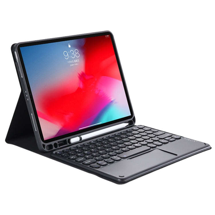 YT11B-A 2021 Detachable Candy Color Skin Texture Round Keycap Bluetooth Keyboard Leather Tablet C...