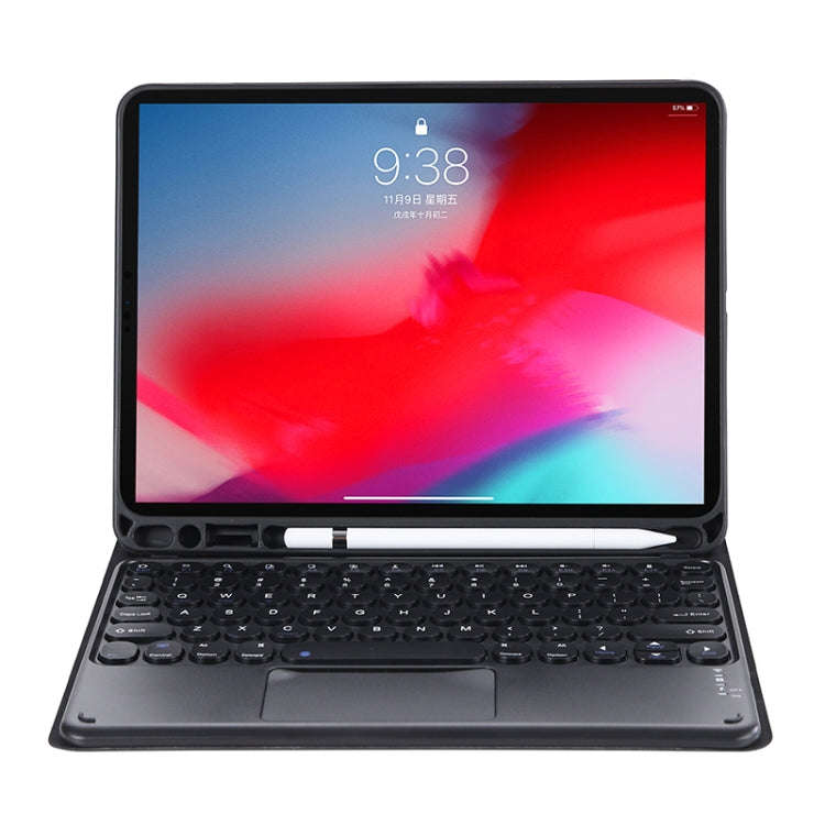YT11B-A 2021 Detachable Candy Color Skin Texture Round Keycap Bluetooth Keyboard Leather Tablet C...