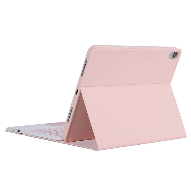 YT11B-A 2021 Detachable Candy Color Skin Texture Round Keycap Bluetooth Keyboard Leather Tablet C...