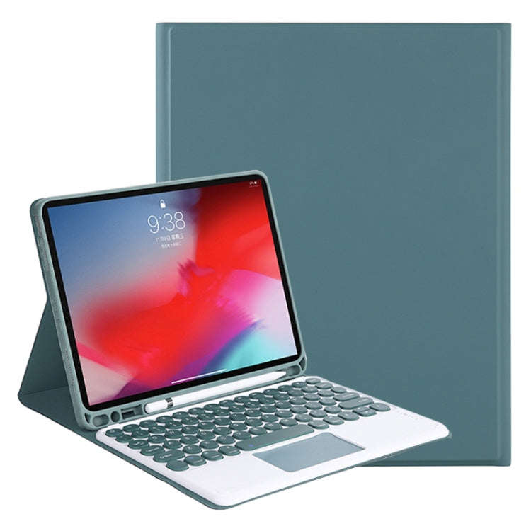 YT11B-A 2021 Detachable Candy Color Skin Texture Round Keycap Bluetooth Keyboard Leather Tablet C...