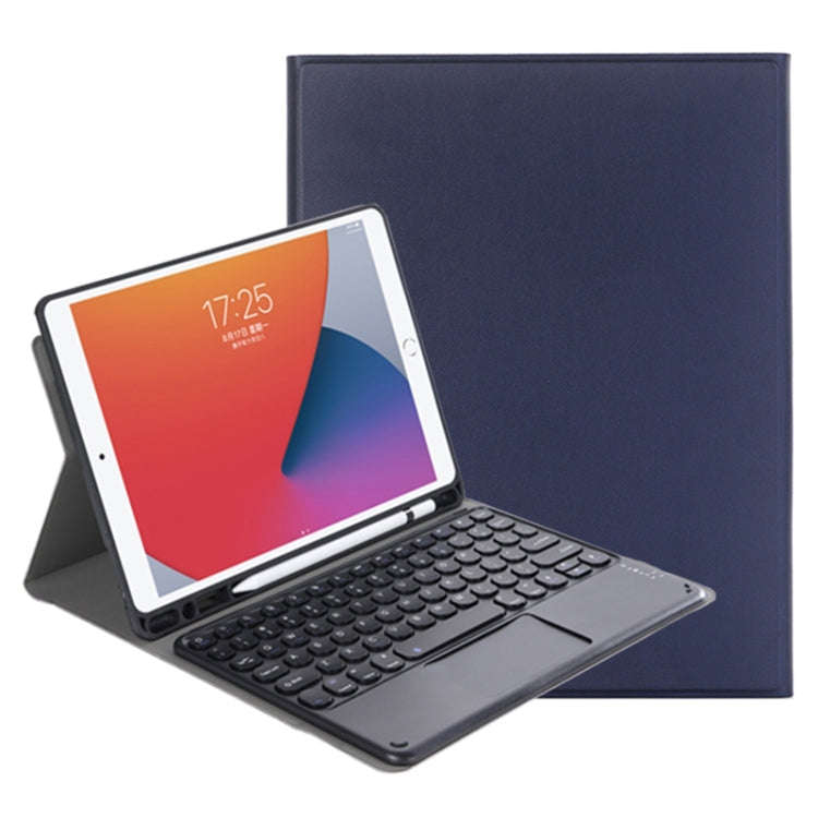 YA11B-A 2021 Detachable Lambskin Texture Round Keycap Bluetooth Keyboard Leather Tablet Case with...