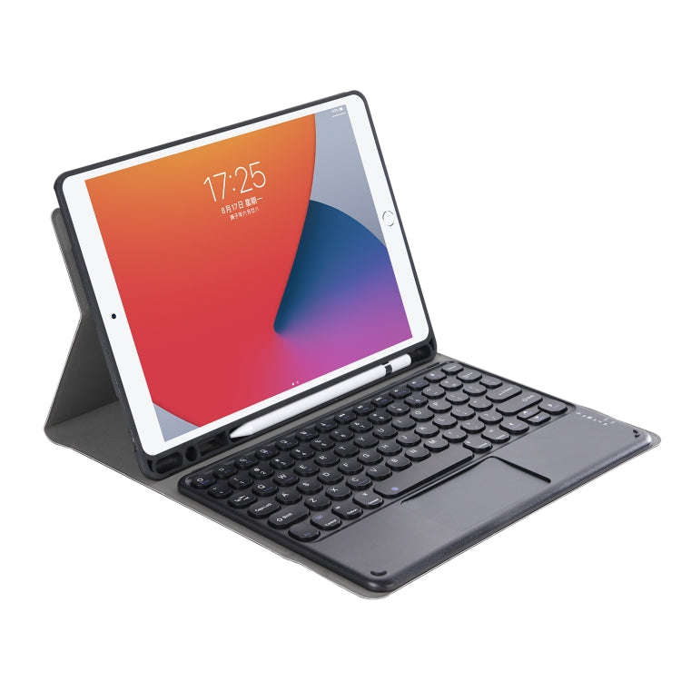 YA11B-A 2021 Detachable Lambskin Texture Round Keycap Bluetooth Keyboard Leather Tablet Case with...