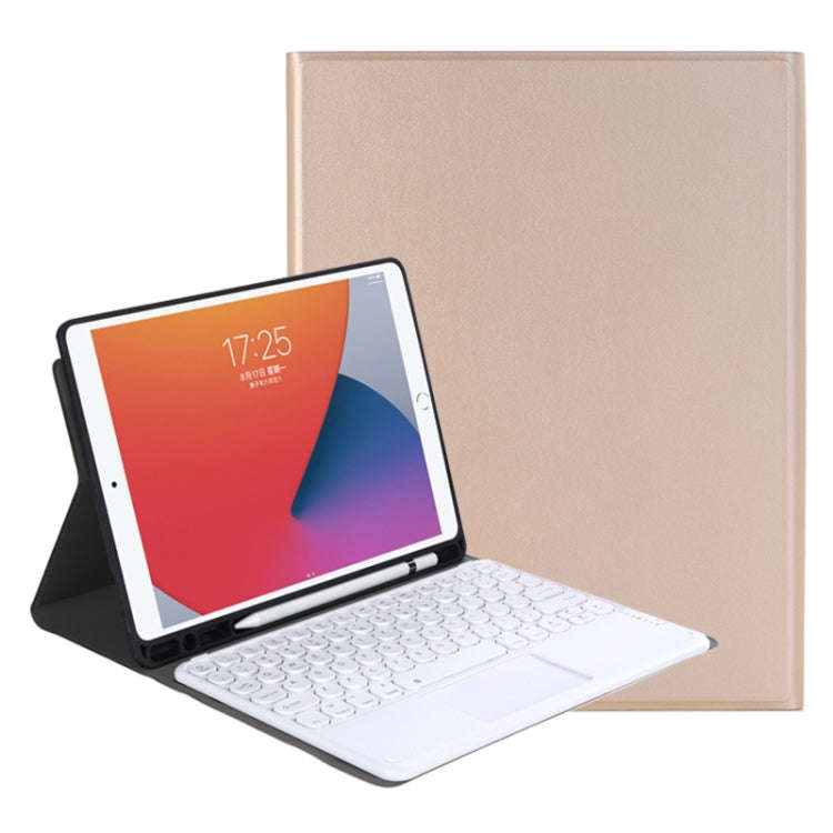 YA11B-A 2021 Detachable Lambskin Texture Round Keycap Bluetooth Keyboard Leather Tablet Case with...