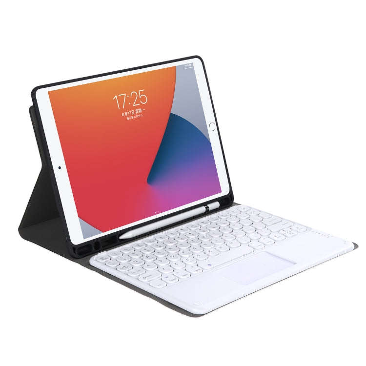YA11B-A 2021 Detachable Lambskin Texture Round Keycap Bluetooth Keyboard Leather Tablet Case with...