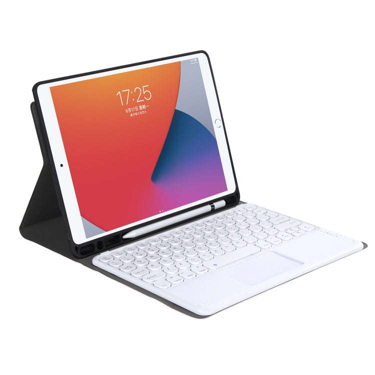 YA11B-A 2021 Detachable Lambskin Texture Round Keycap Bluetooth Keyboard Leather Tablet Case with...