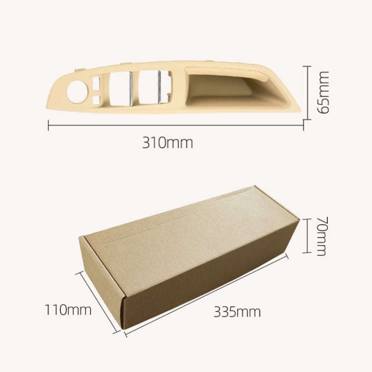 Car Left Front Inner Door Armrest for BMW  5 Series F10 / F18, Left Driving(Creamy-white)