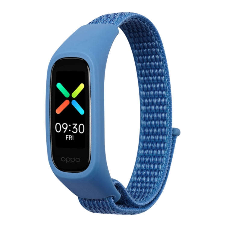 For OPPO Watch Nylon Watch Band(Sea Blue)