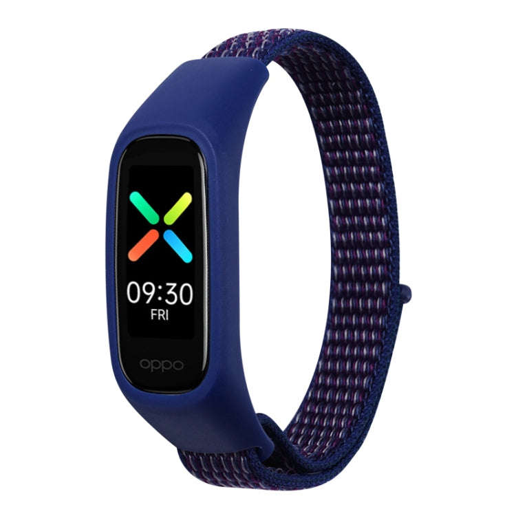 For OPPO Watch Nylon Watch Band(Dark Blue)