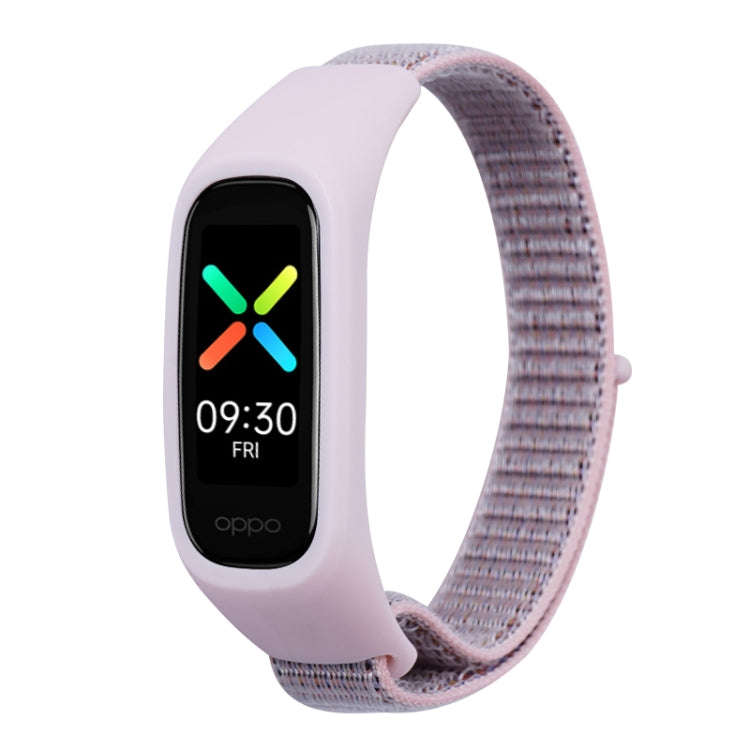 For OPPO Watch Nylon Watch Band(Sand Pink)