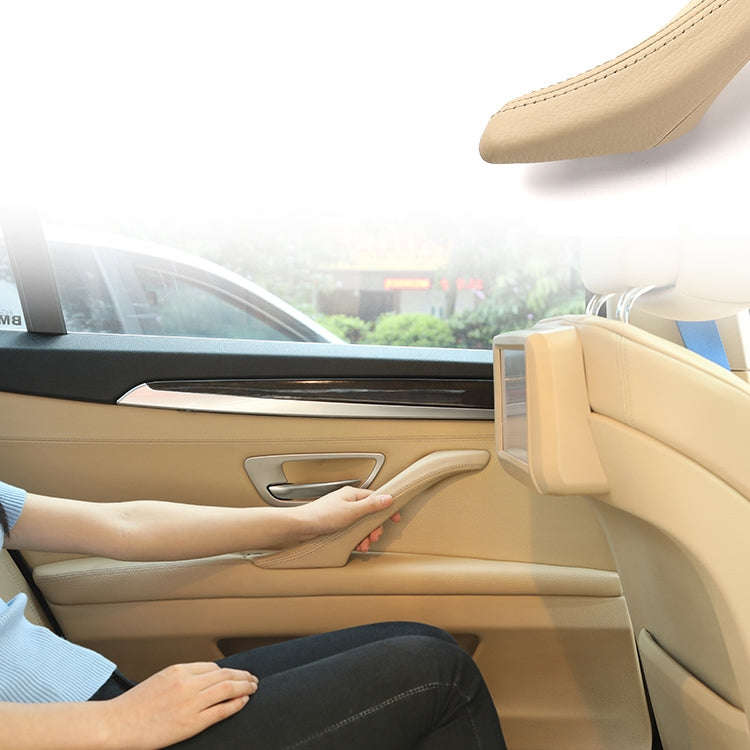 Car Leather Right Side Inner Door Handle Assembly 51417225854 for BMW 5 Series F10 / F18 2011-201...