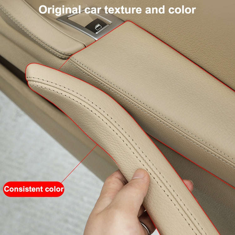 Car Leather Left Side Inner Door Handle Assembly 51417225854 for BMW 5 Series F10 / F18 2011-2017...